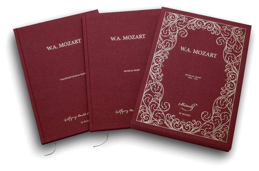 Deux volumes du manuscrit de Mozart